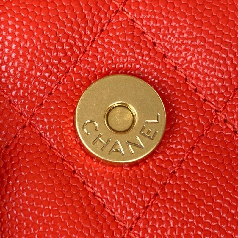 CHL Clutch With Chain Gold Hardware Grained Shinny Red For Women, Women’s Handbags, Shoulder Bags 4.7in/12cm AP2857 - Image 9