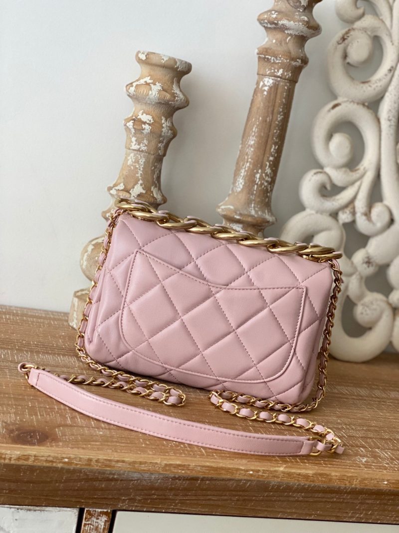 CHL Classic Diamond Flap Bag Light PiNike For Women, Women’s Bags 9.1in/23cm - Image 9