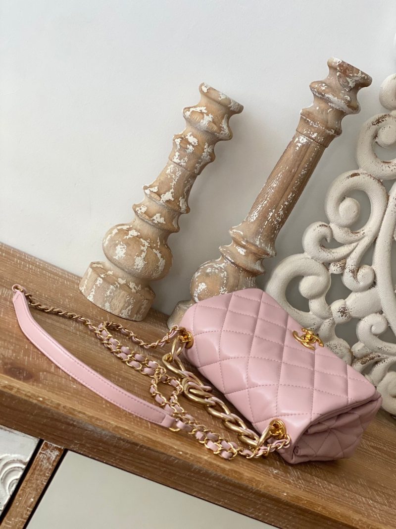 CHL Classic Diamond Flap Bag Light PiNike For Women, Women’s Bags 9.1in/23cm - Image 8