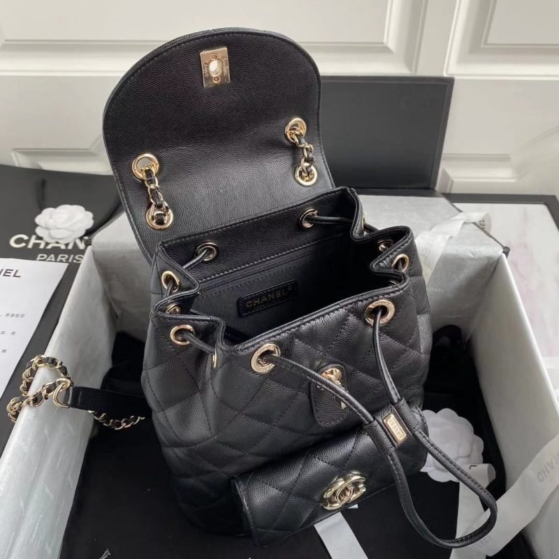CHL Duma Backpack Gold Toned Hardware Black For Women, Women’s Bags, Shoulder Bags 9.4in/24cm AS1371 - Image 8