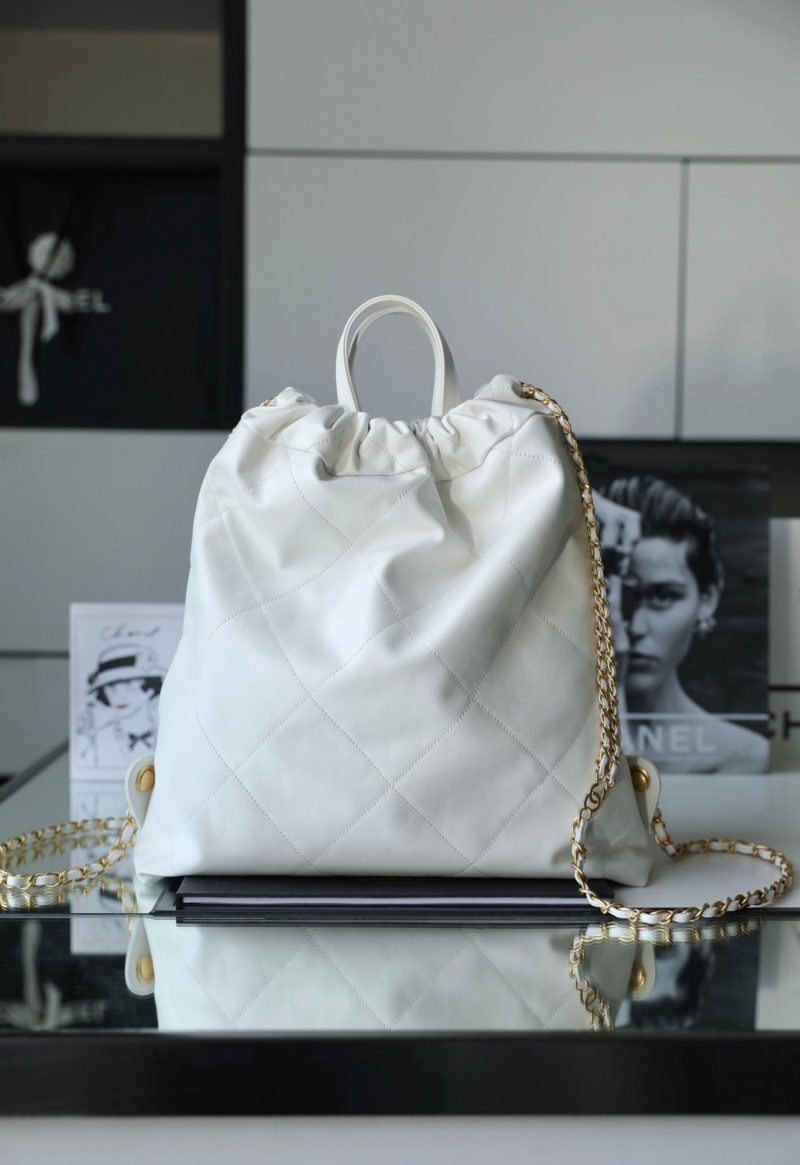 CHLLarge CHL22 Backpack White For Women, Women’s Bags 19.9in/51cm AS3313 B08037 10601 - Image 2