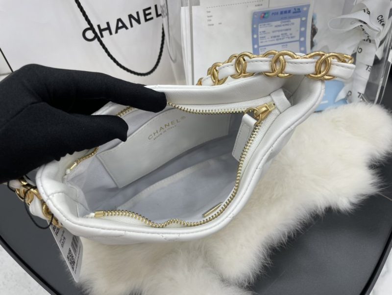 CHLHobo Handbag White For Women, Women’s Bags 9.4in/24cm - Image 6