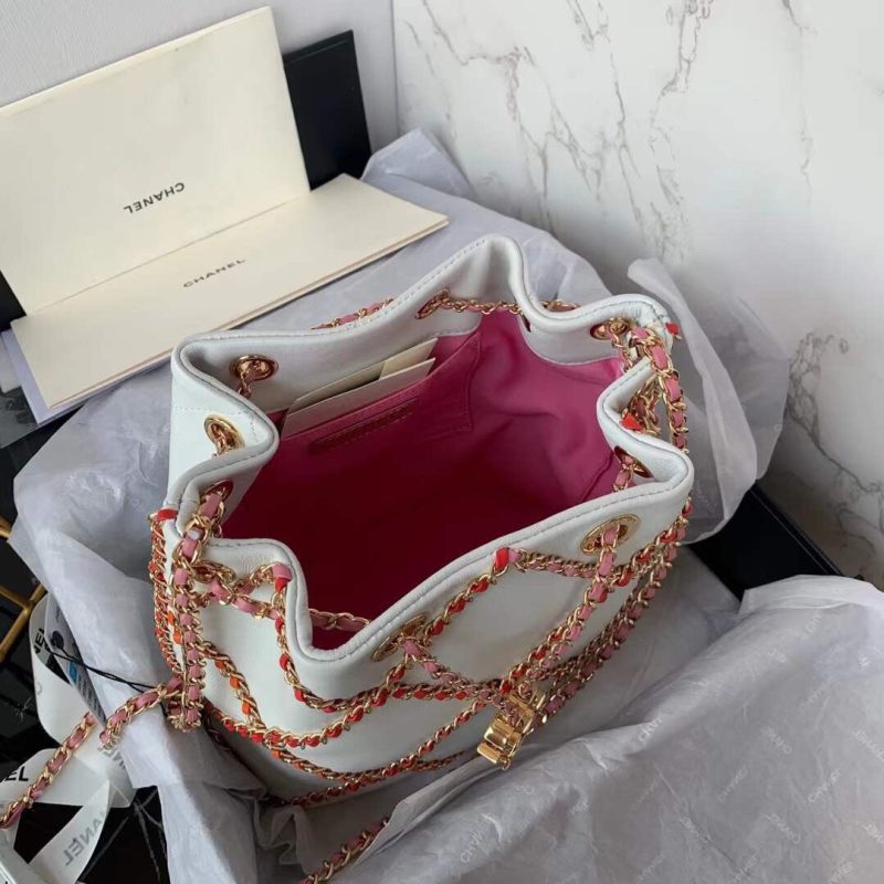 CHL 21 Handbag White For Women, Women’s Bags 8.6in/22cm - Image 4