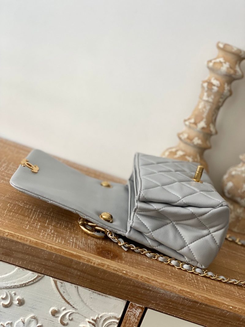 CHL Classic Diamond Flap Bag Gray For Women, Women’s Bags 9.1in/23cm - Image 9