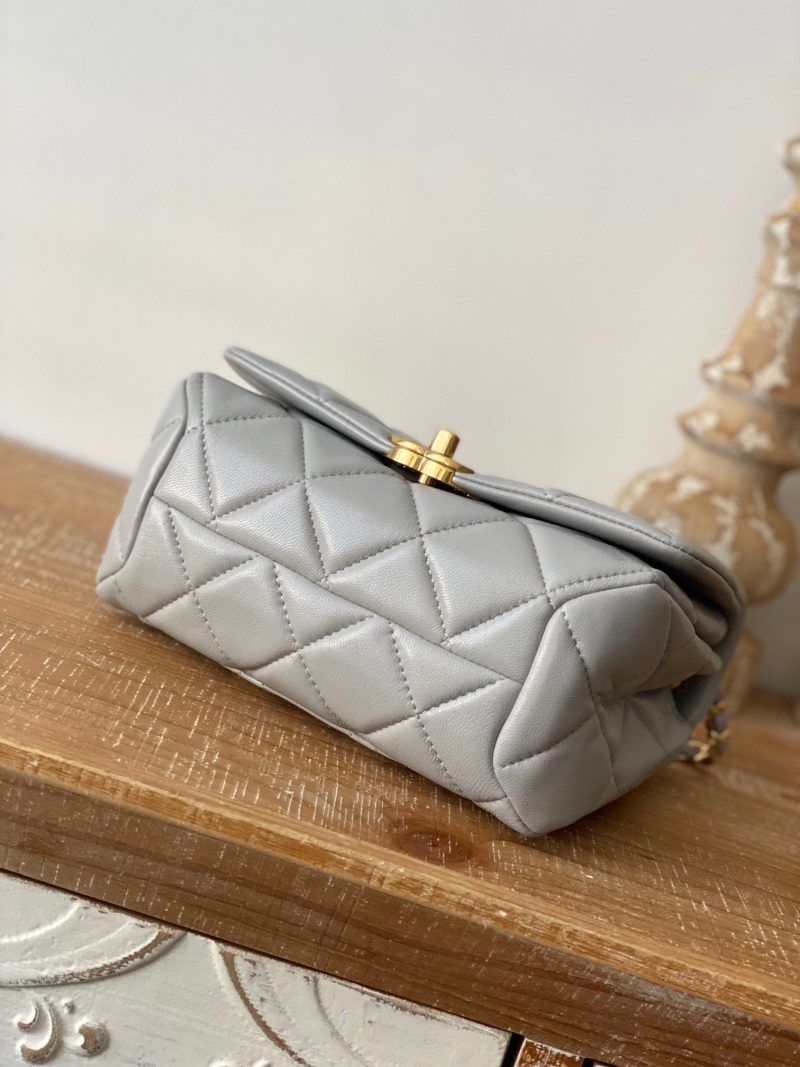 CHL Classic Diamond Flap Bag Gray For Women, Women’s Bags 9.1in/23cm - Image 7