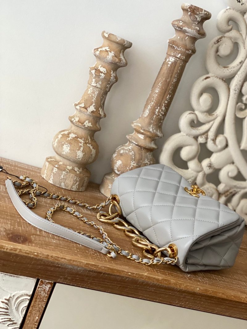 CHL Classic Diamond Flap Bag Gray For Women, Women’s Bags 9.1in/23cm - Image 6