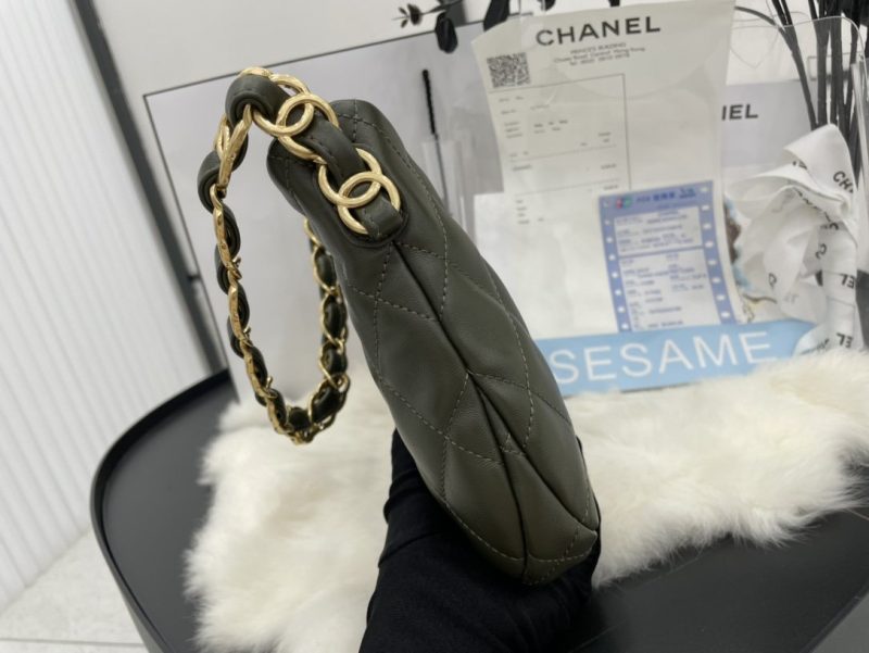 CHLHobo Handbag Emerald Green For Women, Women’s Bags 9.4in/24cm - Image 3