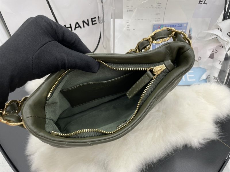 CHLHobo Handbag Emerald Green For Women, Women’s Bags 9.4in/24cm - Image 2