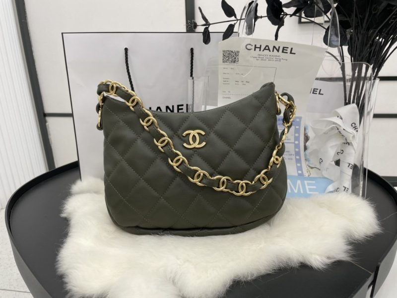 CHLHobo Handbag Emerald Green For Women, Women’s Bags 9.4in/24cm