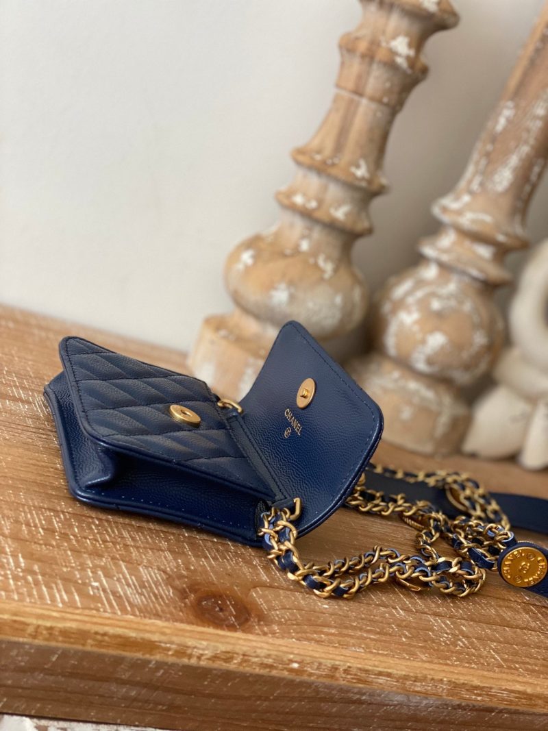 CHL Clutch With Chain Blue For Women, Women’s Bags 4.8in/12.3cm - Image 7