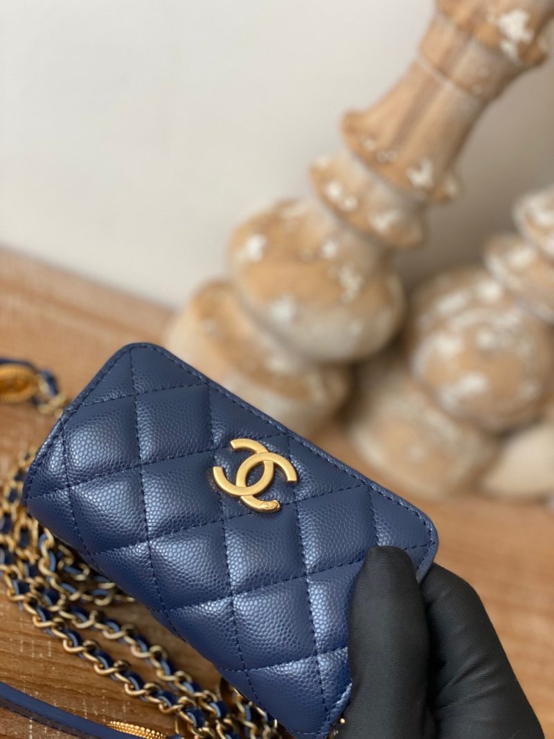 CHL Clutch With Chain Blue For Women, Women’s Bags 4.8in/12.3cm - Image 6