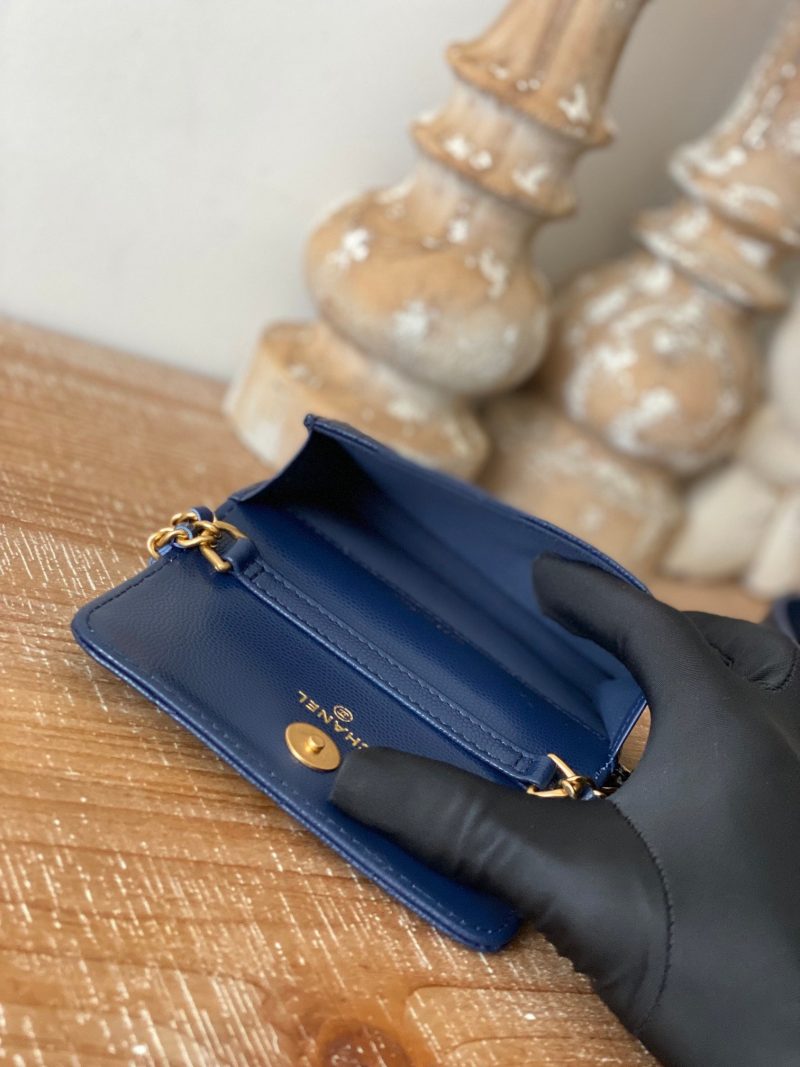CHL Clutch With Chain Blue For Women, Women’s Bags 4.8in/12.3cm - Image 4