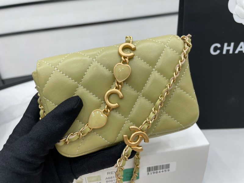 CHL Classic Distressed Green For Women, Women’s Bags 4.7in/12cm - Image 9