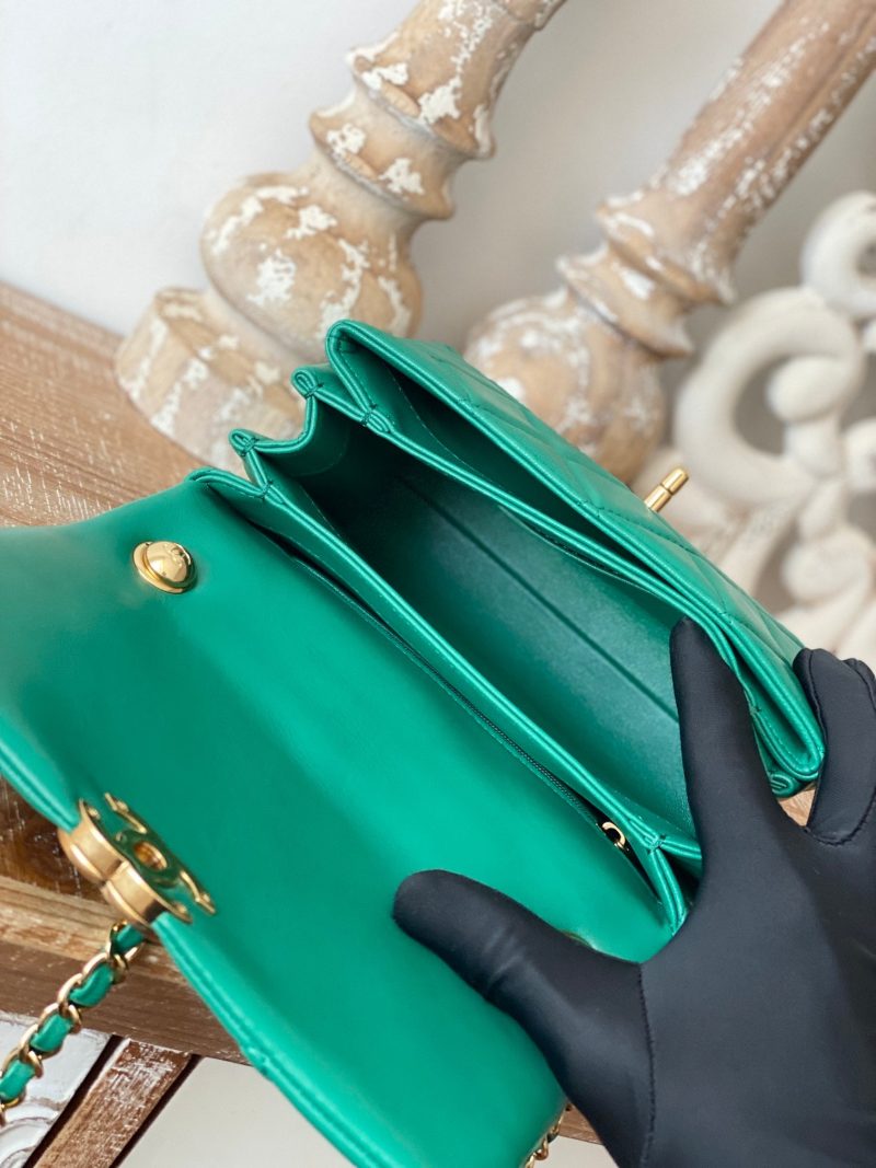 CHL Classic Diamond Flap Bag Green For Women, Women’s Bags 9.1in/23cm - Image 8