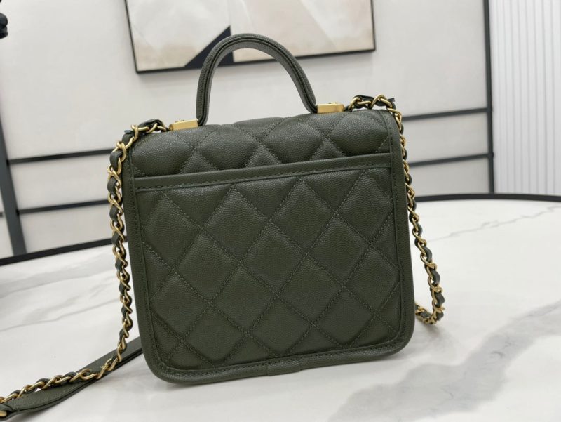 CHL 22K Flap Bag Dark Green For Women, Women’s Bags 8.1in/20.5cm - Image 7