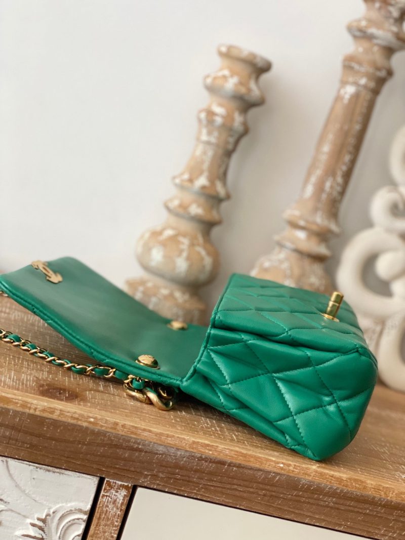 CHL Classic Diamond Flap Bag Green For Women, Women’s Bags 9.1in/23cm - Image 6