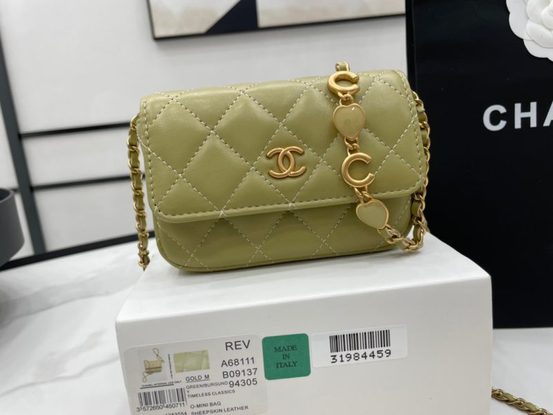 CHL Classic Distressed Green For Women, Women’s Bags 4.7in/12cm - Image 2